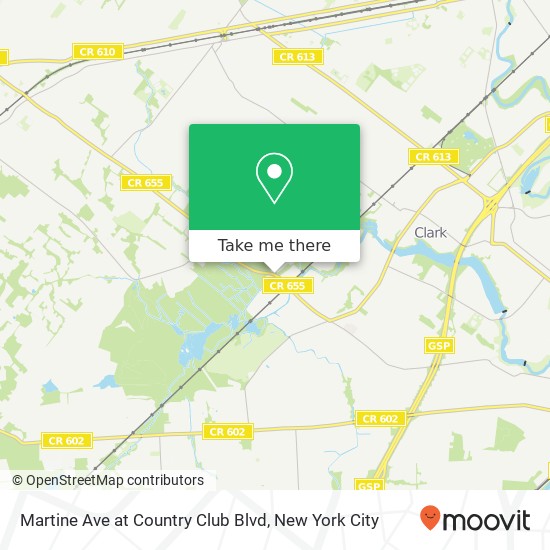 Mapa de Martine Ave at Country Club Blvd