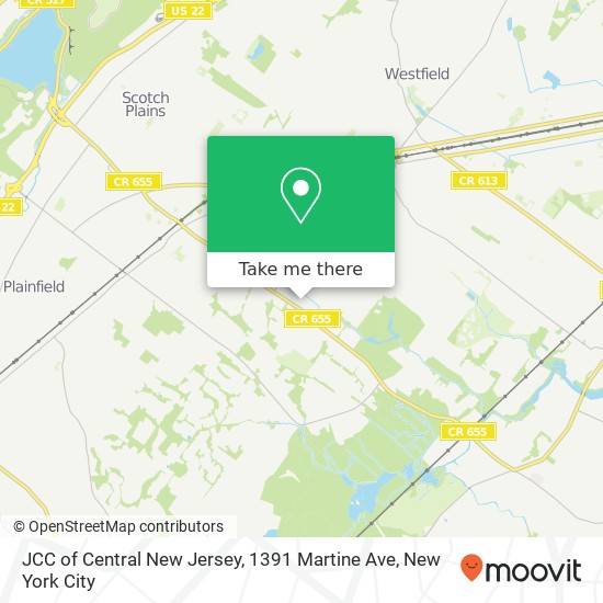 JCC of Central New Jersey, 1391 Martine Ave map