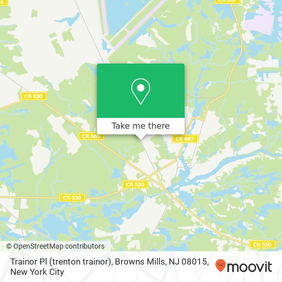 Trainor Pl (trenton trainor), Browns Mills, NJ 08015 map