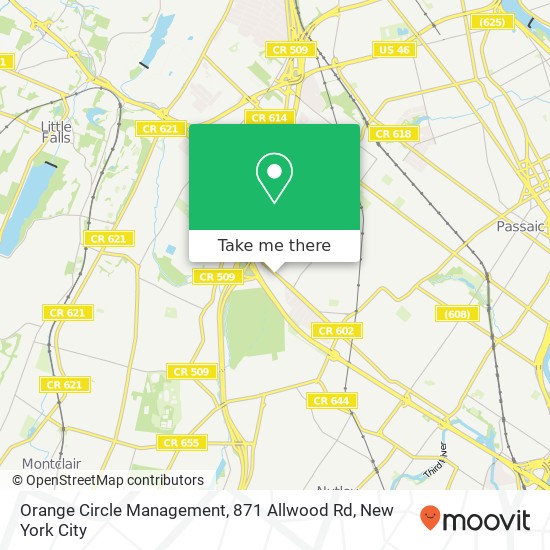 Orange Circle Management, 871 Allwood Rd map