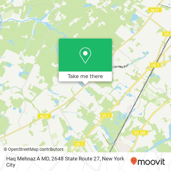 Haq Mehnaz A MD, 2648 State Route 27 map