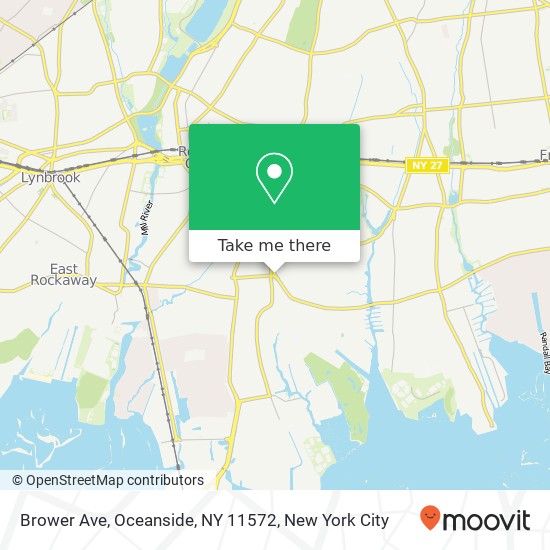 Mapa de Brower Ave, Oceanside, NY 11572