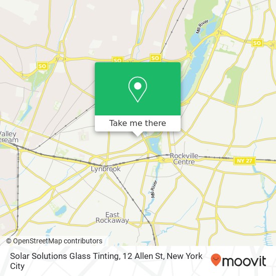 Mapa de Solar Solutions Glass Tinting, 12 Allen St