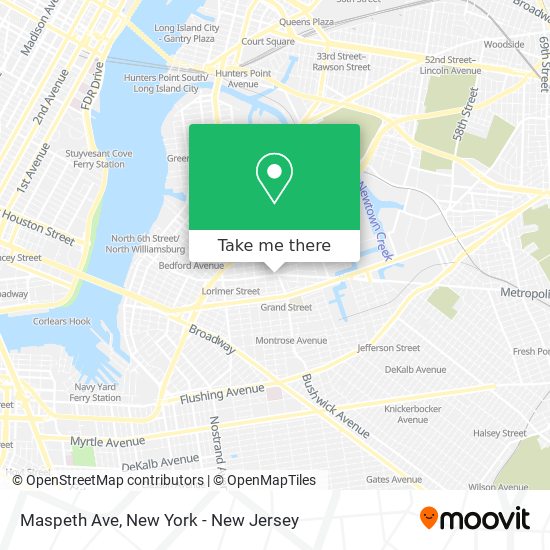 Maspeth Ave map