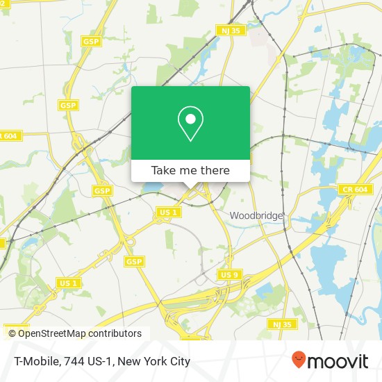 Mapa de T-Mobile, 744 US-1
