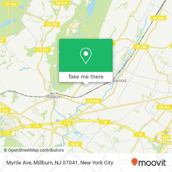 Myrtle Ave, Millburn, NJ 07041 map