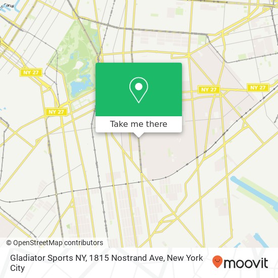 Gladiator Sports NY, 1815 Nostrand Ave map