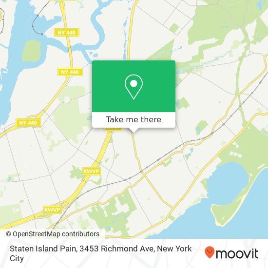 Mapa de Staten Island Pain, 3453 Richmond Ave