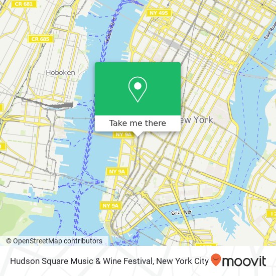 Mapa de Hudson Square Music & Wine Festival