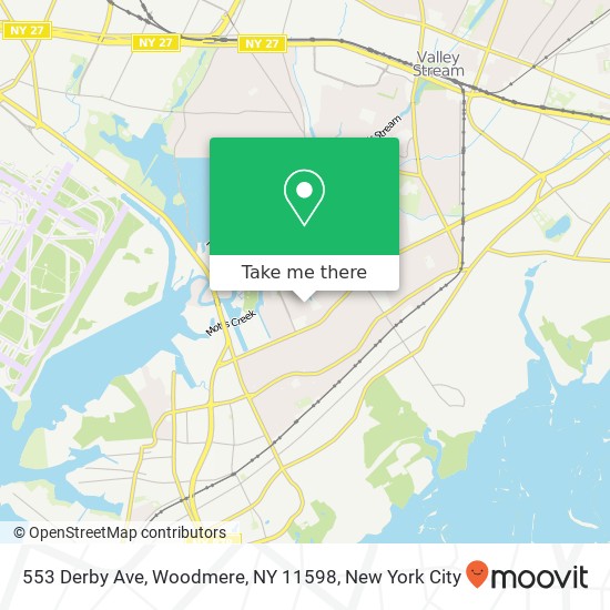 Mapa de 553 Derby Ave, Woodmere, NY 11598