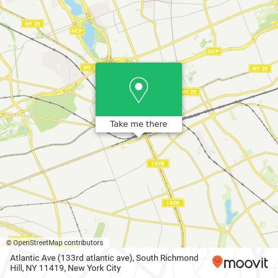 Mapa de Atlantic Ave (133rd atlantic ave), South Richmond Hill, NY 11419
