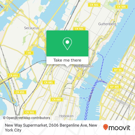 New Way Supermarket, 2606 Bergenline Ave map