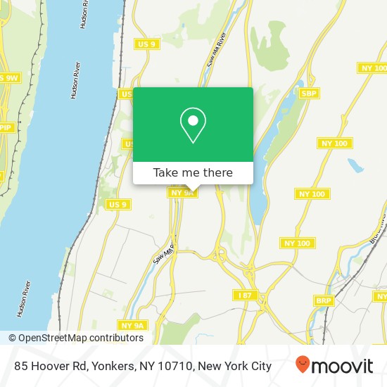 Mapa de 85 Hoover Rd, Yonkers, NY 10710