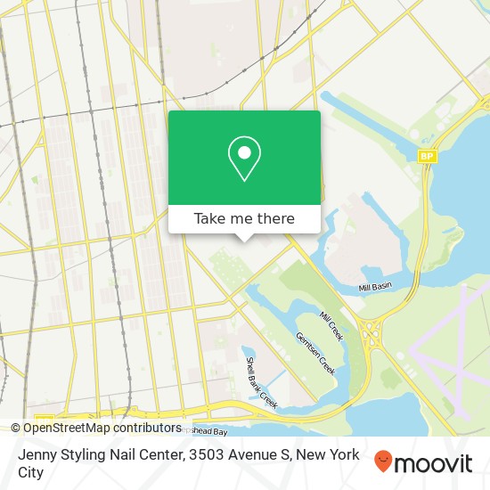Mapa de Jenny Styling Nail Center, 3503 Avenue S