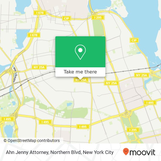 Ahn Jenny Attorney, Northern Blvd map