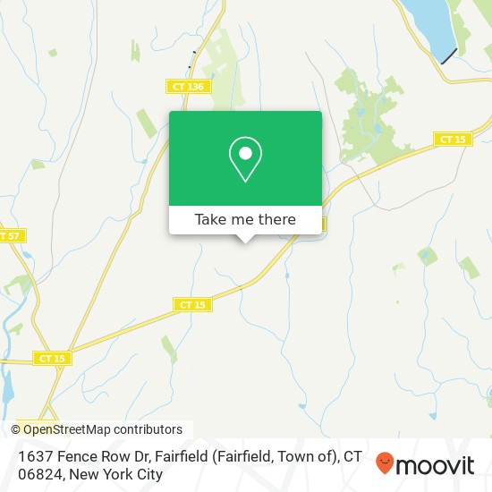 1637 Fence Row Dr, Fairfield (Fairfield, Town of), CT 06824 map