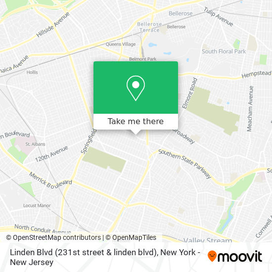 Linden Blvd (231st street & linden blvd) map