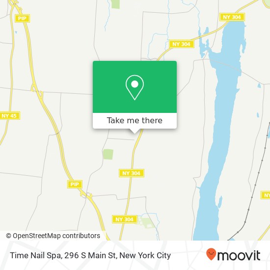Mapa de Time Nail Spa, 296 S Main St
