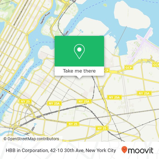 Mapa de HBB in Corporation, 42-10 30th Ave