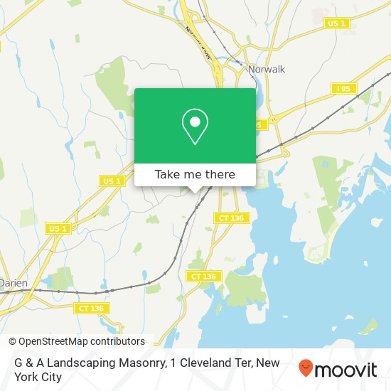 G & A Landscaping Masonry, 1 Cleveland Ter map
