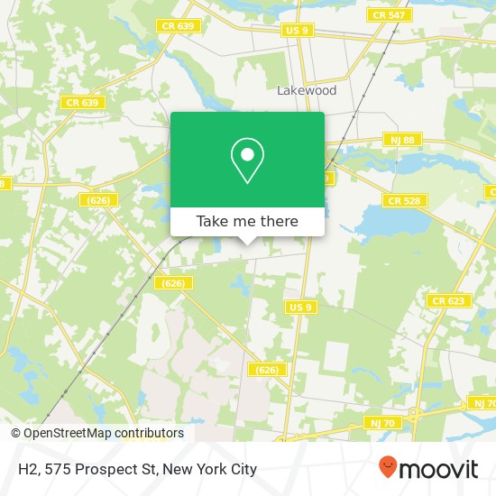 H2, 575 Prospect St map