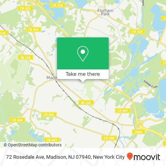 72 Rosedale Ave, Madison, NJ 07940 map