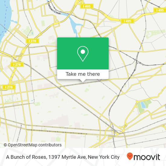 Mapa de A Bunch of Roses, 1397 Myrtle Ave