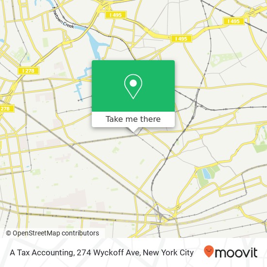 Mapa de A Tax Accounting, 274 Wyckoff Ave