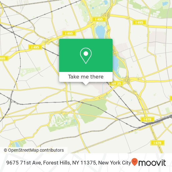 Mapa de 9675 71st Ave, Forest Hills, NY 11375