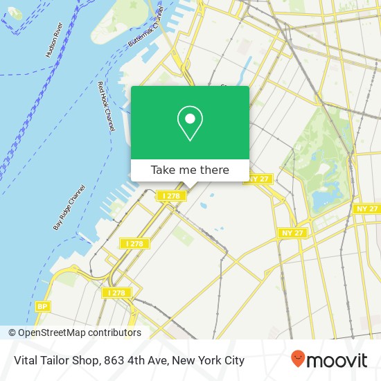 Mapa de Vital Tailor Shop, 863 4th Ave