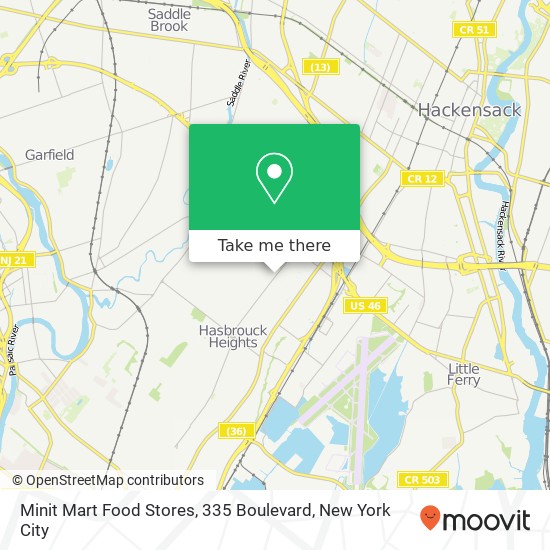 Mapa de Minit Mart Food Stores, 335 Boulevard