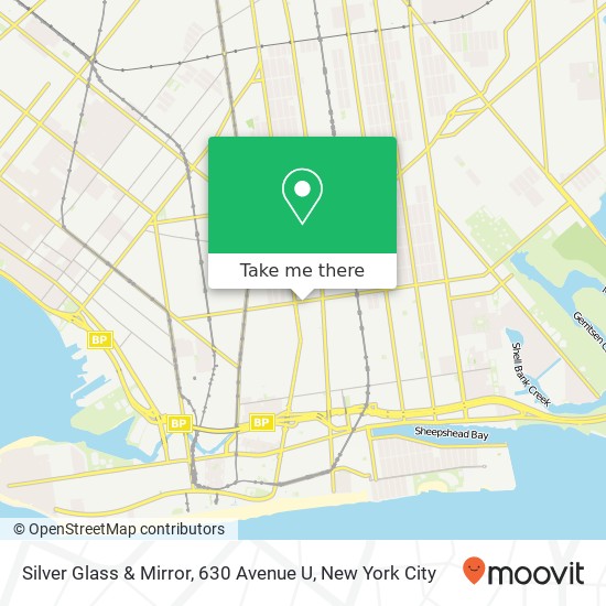 Mapa de Silver Glass & Mirror, 630 Avenue U