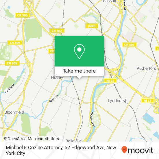 Michael E Cozine Attorney, 52 Edgewood Ave map