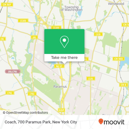 Coach, 700 Paramus Park map