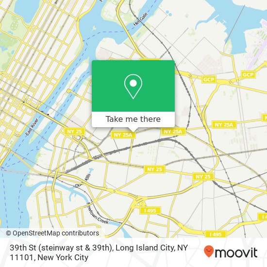 Mapa de 39th St (steinway st & 39th), Long Island City, NY 11101