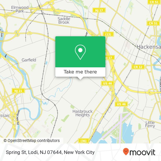 Spring St, Lodi, NJ 07644 map