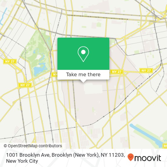 1001 Brooklyn Ave, Brooklyn (New York), NY 11203 map