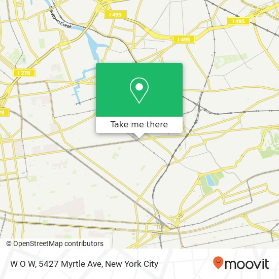 Mapa de W O W, 5427 Myrtle Ave