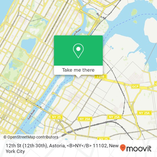 12th St (12th 30th), Astoria, <B>NY< / B> 11102 map