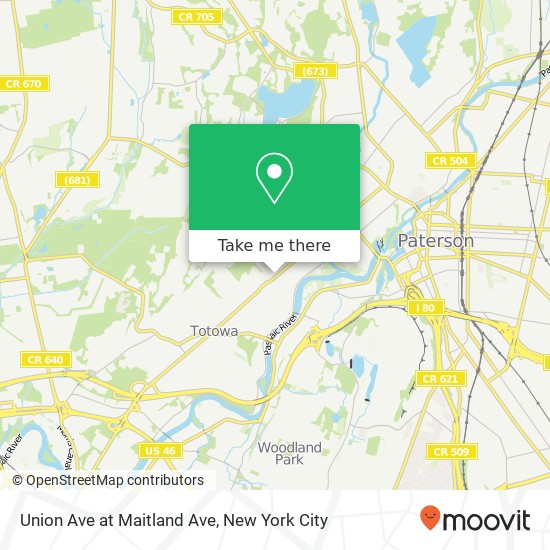 Mapa de Union Ave at Maitland Ave