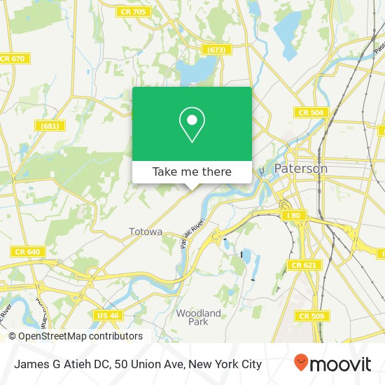 Mapa de James G Atieh DC, 50 Union Ave