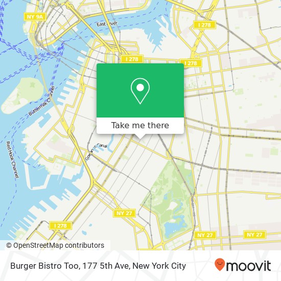 Burger Bistro Too, 177 5th Ave map