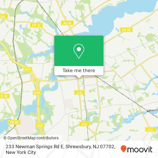 233 Newman Springs Rd E, Shrewsbury, NJ 07702 map