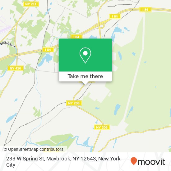 Mapa de 233 W Spring St, Maybrook, NY 12543