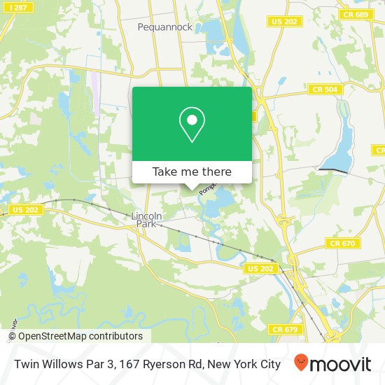 Mapa de Twin Willows Par 3, 167 Ryerson Rd