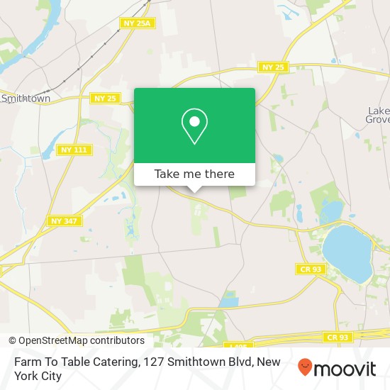 Farm To Table Catering, 127 Smithtown Blvd map