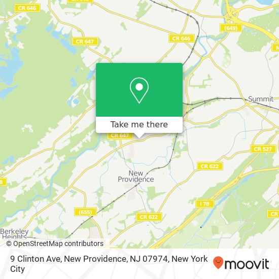 9 Clinton Ave, New Providence, NJ 07974 map