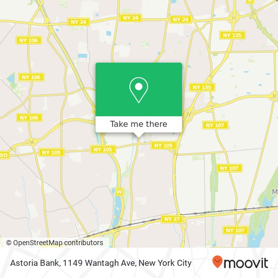 Mapa de Astoria Bank, 1149 Wantagh Ave