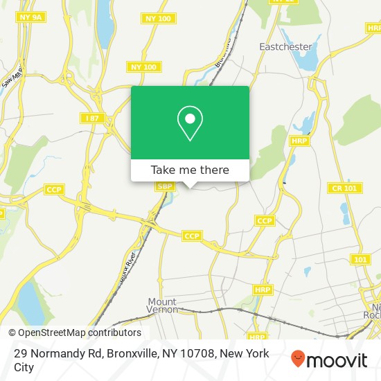 Mapa de 29 Normandy Rd, Bronxville, NY 10708