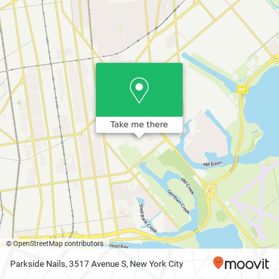 Mapa de Parkside Nails, 3517 Avenue S
